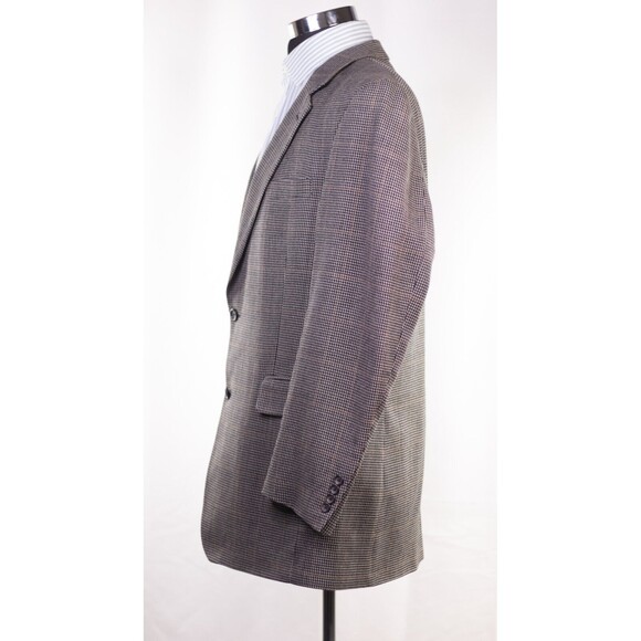 JOS A BANK Brown Plaid Wool 2-Button Blazer Sport Coat Jacket 43L One Vent - Picture 7 of 14